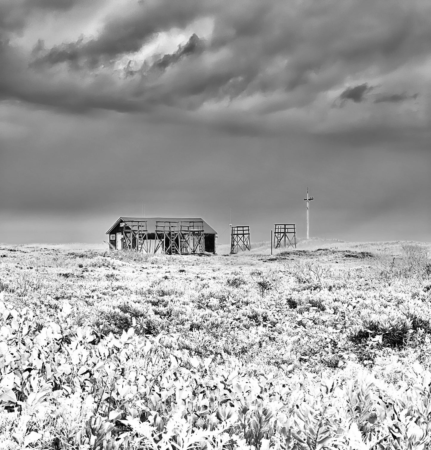 The Lonely Barn Photograph B+W