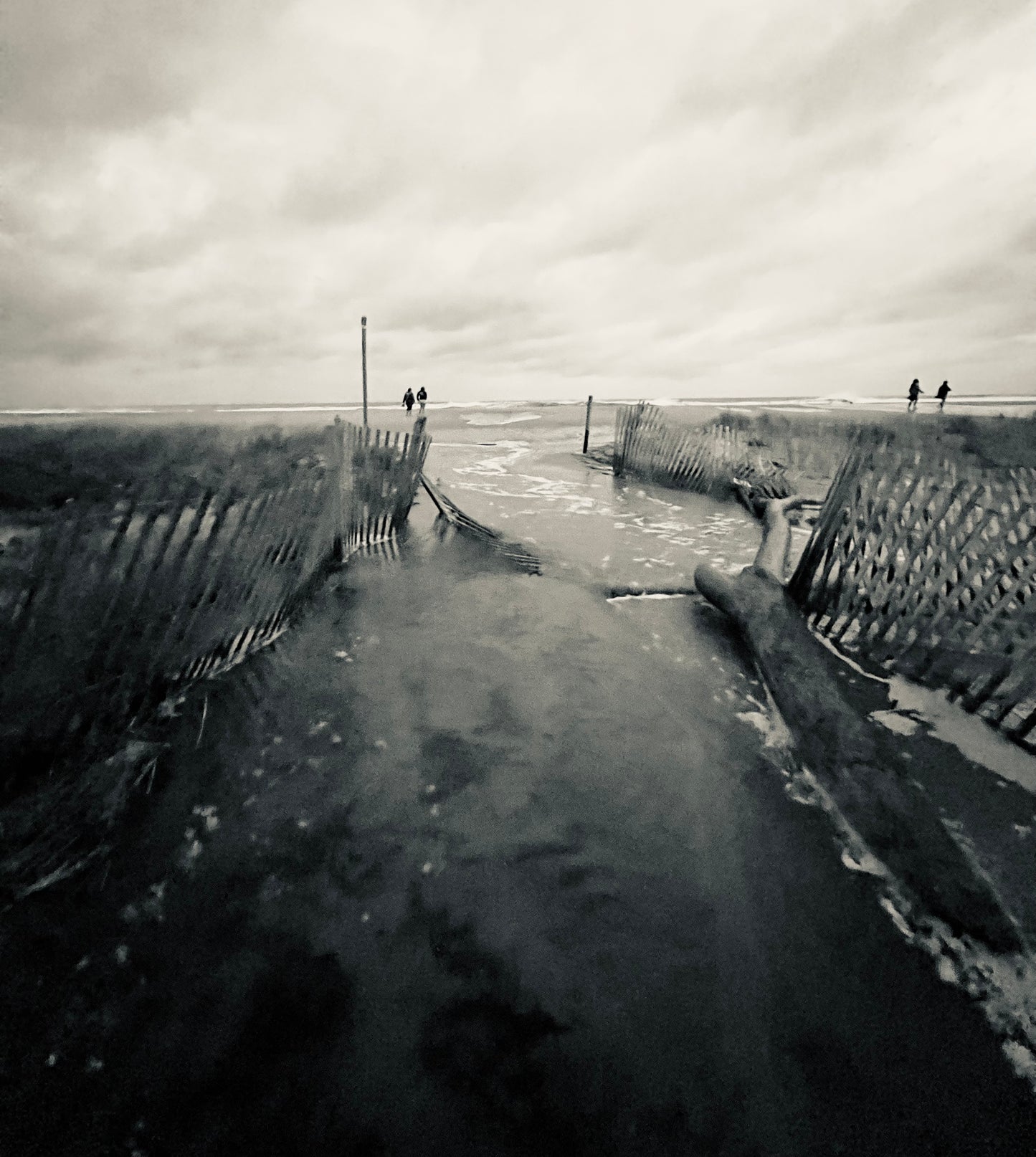 The Broken Boundary B+W Photograph