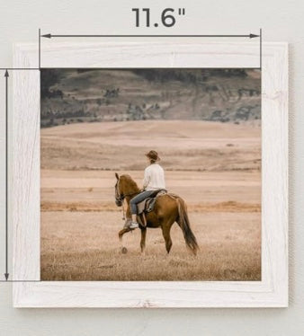 Rustic 12x12 2" White Square Floating Frame