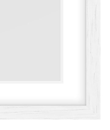 Rustic 12x12 1" White Square Floating Frame