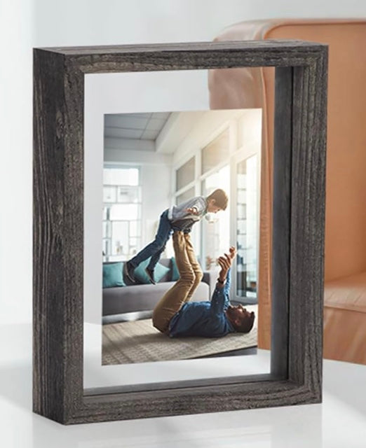 Rustic Small Brown Floating Frame